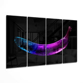 A Banana 4 Pieces Mega Glass Wall Art (59"x36") | Insigne Art Design.